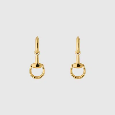 Gucci 18k Horsebit Earrings In Gold