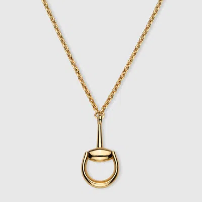 Gucci 18k Horsebit Long Chain Necklace In Yellow Gold