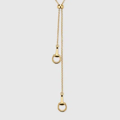 Gucci 18k Horsebit Pendant Necklace In Gold