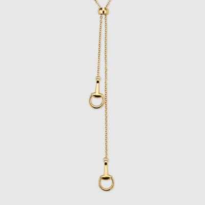 Gucci 18k Horsebit Pendant Necklace In Yellow Gold