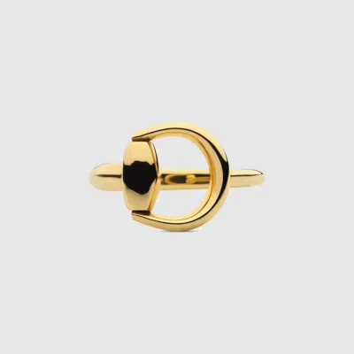 Gucci 18k Horsebit Ring In Gold