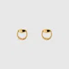 Gucci 18k Horsebit Stud Earrings In Gold