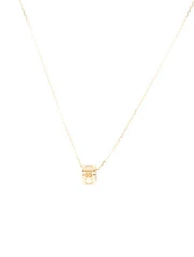 Pre-owned Gucci 18k Icon Twirl Pendant Necklace, 16.5" In Multi