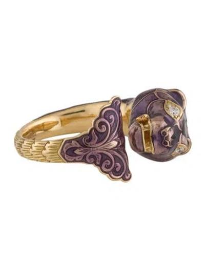 Pre-owned Gucci 18k Le Marché Des Merveilles Ring In Multi