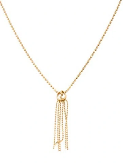 Pre-owned Gucci 18k Pendant Necklace, 15.75" In Multi
