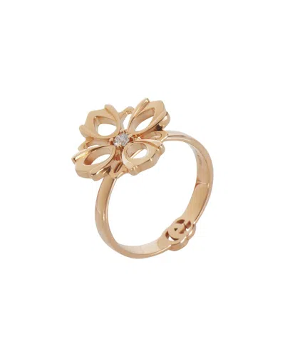 Gucci 18k Rose Gold Flora Diamond Ring (authentic Pre-loved)