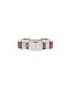 Gucci 18k Rubellite 7mm Link To Love Ring 52 6 (authentic Pre-loved) In Multi