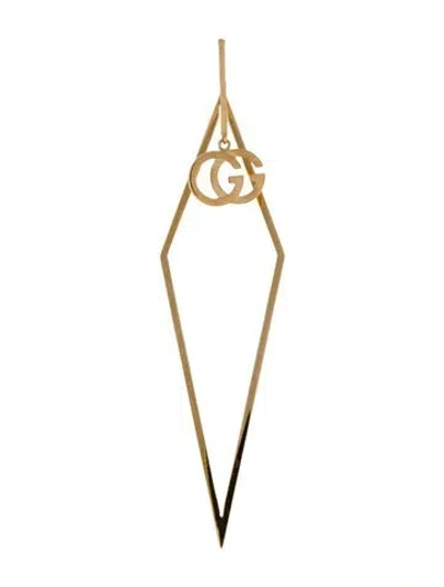 Pre-owned Gucci 18k Running G Geometric Single Earring In Multi