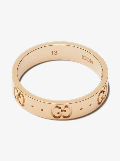 Gucci 18k Yellow Gold Icon Interlocking G Band Ring