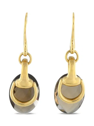 Pre-owned Gucci 18k Yellow Gold Quartz Earrings