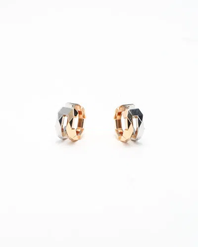 Gucci 18kt Rose- And White Link To Love Double Earrings In Multi