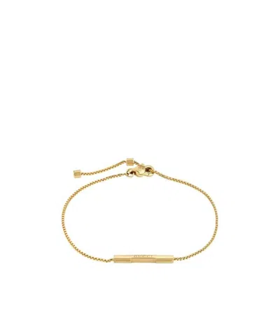 Gucci 18kt Yellow Gold Link To Love Logo Bar Bracelet