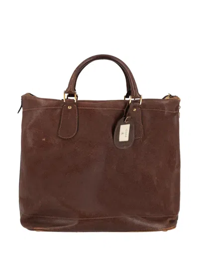 Pre-owned Gucci 1900 Leather Handbag In Brown