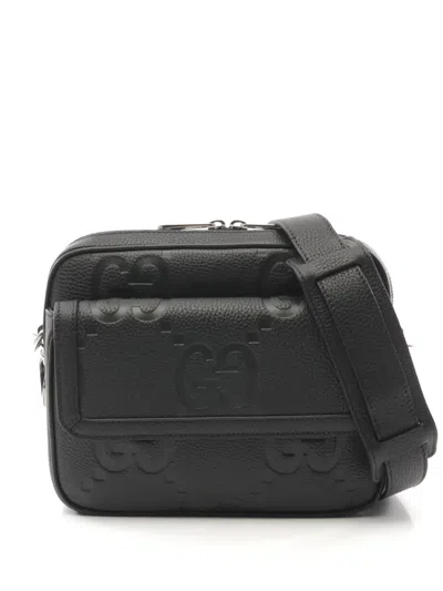 Pre-owned Gucci 1920-1929s Jumbo Gg Shoulder Bag In Black