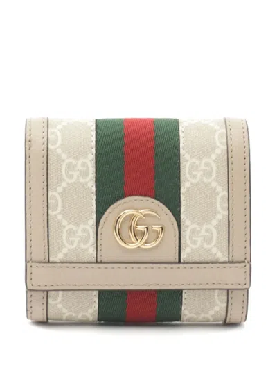 Pre-owned Gucci 1920-1929s Ophidia Gg Wallet In 中性色