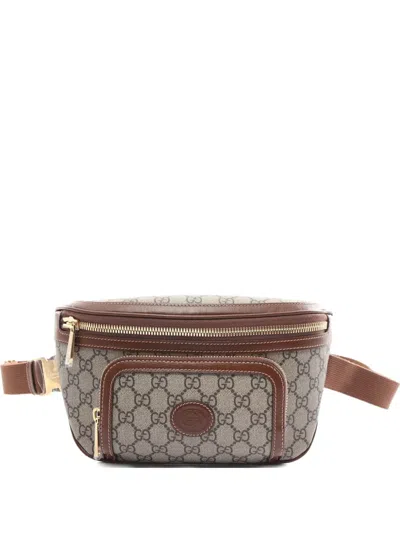 Pre-owned Gucci 1920s Gg Supreme Belt Bag In Neutral