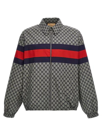 Gucci Gg-print Cotton Bomber Jacket In Multi