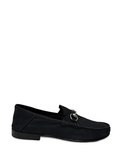 Pre-owned Gucci 1953 Horsebit Convertible Loafers In Blue
