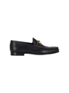 Gucci Jordy Leather Loafers In Black