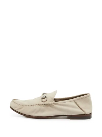 Pre-owned Gucci 1953 Horsebit Loafers In Neutral