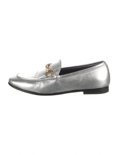 Pre-owned Gucci 1955 Horsebit Accent Leather Loafers