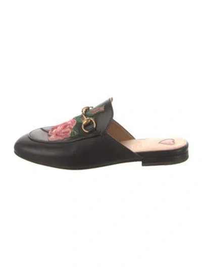 Pre-owned Gucci 1955 Horsebit Accent Leather Mules In Multi