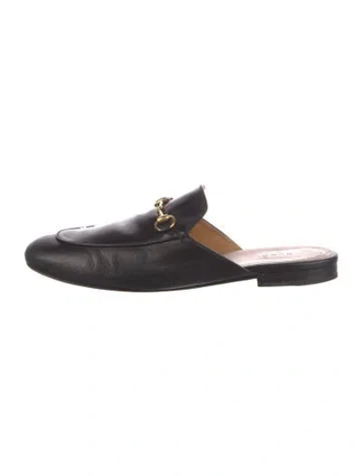 Pre-owned Gucci 1955 Horsebit Accent Leather Mules In Multi