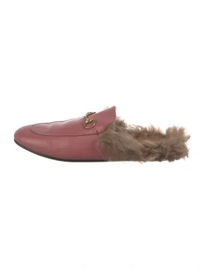 Pre-owned Gucci 1955 Horsebit Accent Leather Mules In Multi