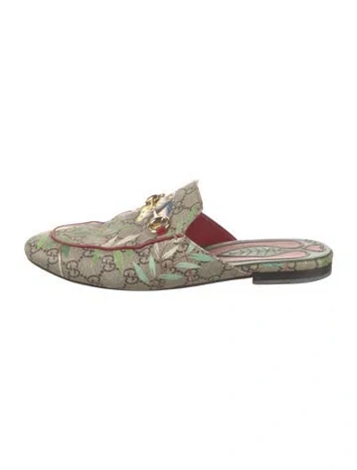 Pre-owned Gucci 1955 Horsebit Accent Mules In Brown