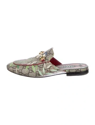 Pre-owned Gucci 1955 Horsebit Accent Mules In Neutral