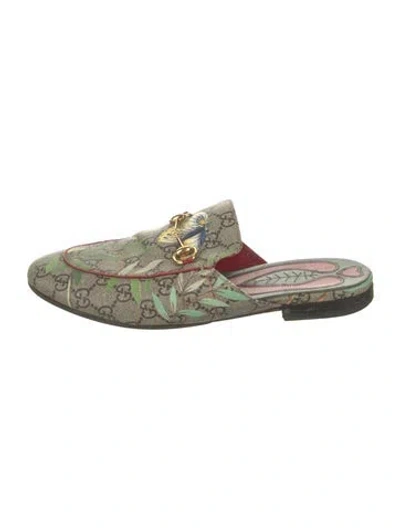 Pre-owned Gucci 1955 Horsebit Accent Mules In Neutral