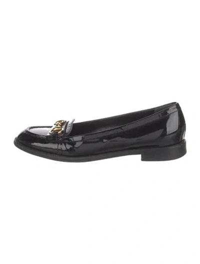 Pre-owned Gucci 1955 Horsebit Accent Patent Leather Loafers In Black