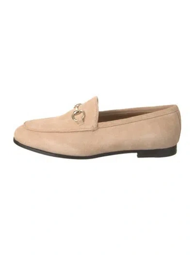 Pre-owned Gucci 1955 Horsebit Accent Suede Loafers In Brown