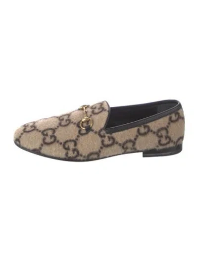 Pre-owned Gucci 1955 Horsebit Accent Wool Loafers