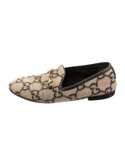 Pre-owned Gucci 1955 Horsebit Accent Wool Loafers