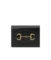 Gucci Horsebit 1955 Small Leather Flap-over Wallet In Nude