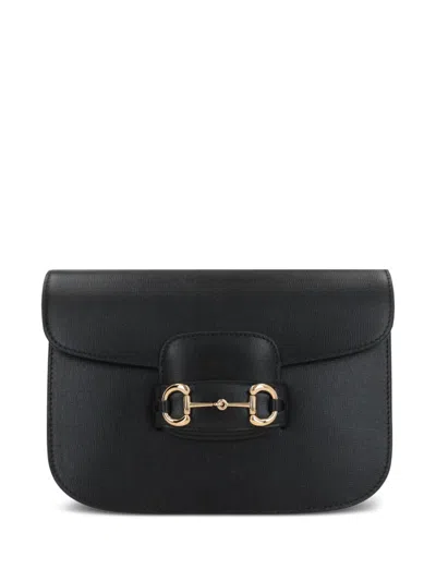 Gucci 1955 Horsebit Flap Shoulder Bag In Black