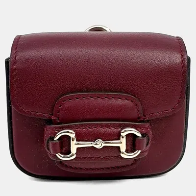 Pre-owned Gucci 1955 Horsebit Keyring And Bag Charm In Burgundy