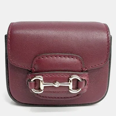 Pre-owned Gucci 1955 Horsebit Keyring And Bag Charm In Burgundy