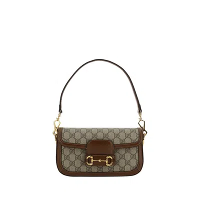 Gucci 1955 Horsebit Shoulder Bag In Brown