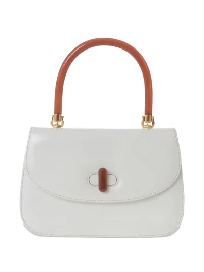 Pre-owned Gucci 1960s Leather Tote Bag In White