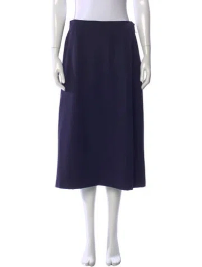 Pre-owned Gucci 1970's Midi Length Skirt In Purple