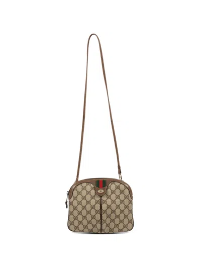 Pre-owned Gucci 1970s Ophidia Shoulder Bag In Neutral