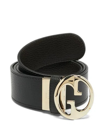 Pre-owned Gucci 1973 Reversible Belt In Black