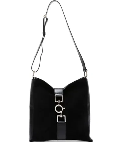 Pre-owned Gucci 1980-2000s Jackie Suede Shoulder Bag In Black