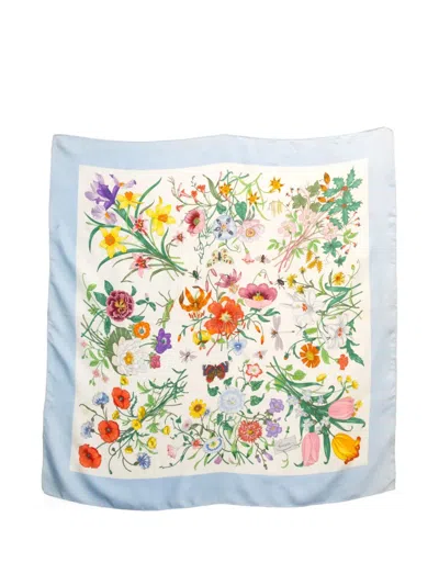 Pre-owned Gucci 1980s Flora Silk Scarf