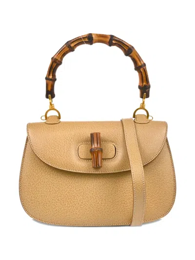 Pre-owned Gucci 1990-2000s Bamboo Handbag In Neutral