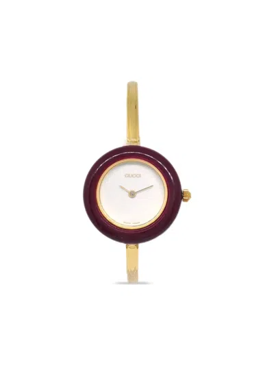 Pre-owned Gucci 1990-2000s Change-bezel Chameleon 25mm In Gold