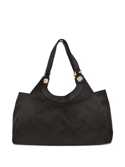 Pre-owned Gucci 1990-2000s Gg-canvas Tote Bag In Black