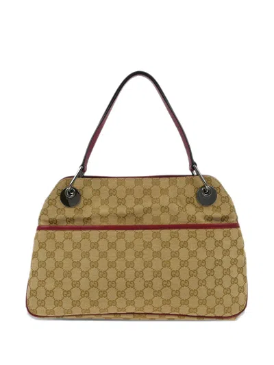 Pre-owned Gucci 1990-2000s Gg Canvas Tote Bag In Neutral